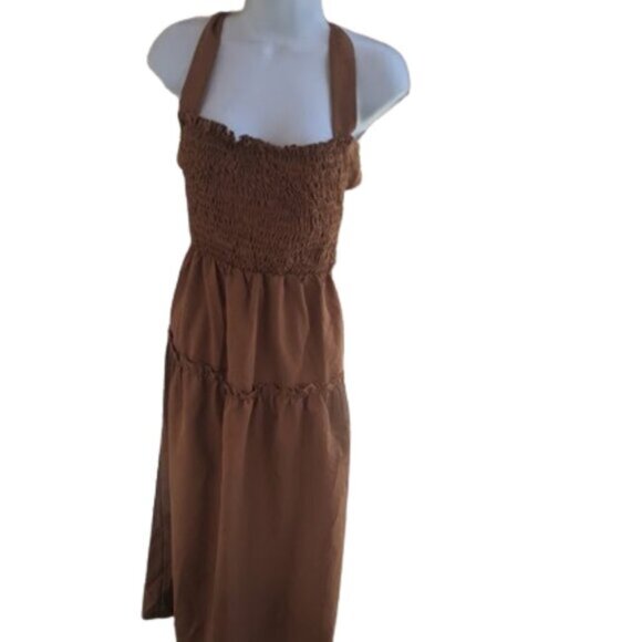 Rust Brown Summer Dress Size XS New NWOT - Picture 3 of 6